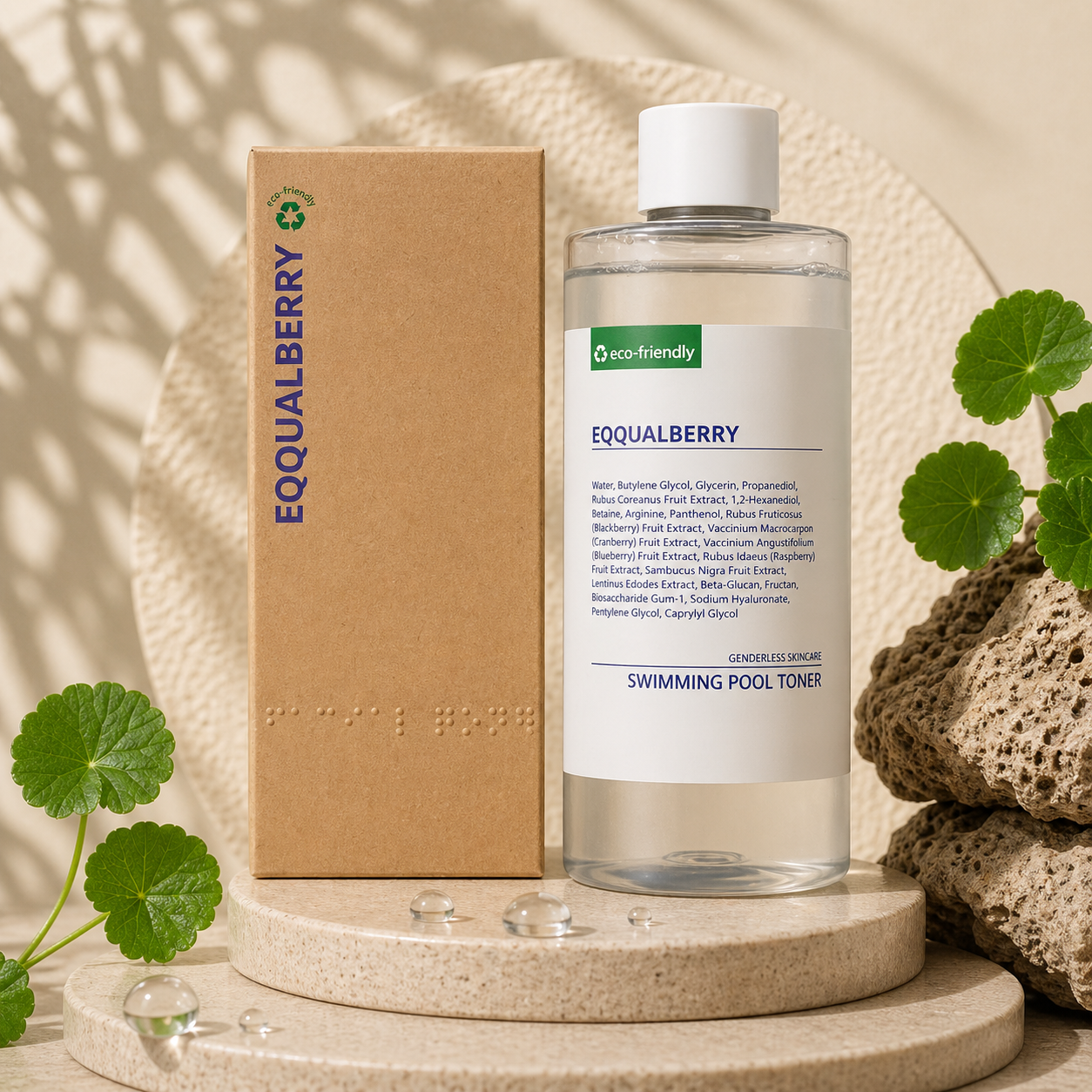 EQQUALBERRY, Toner Quotidien Swimming Pool, gentle exfoliating