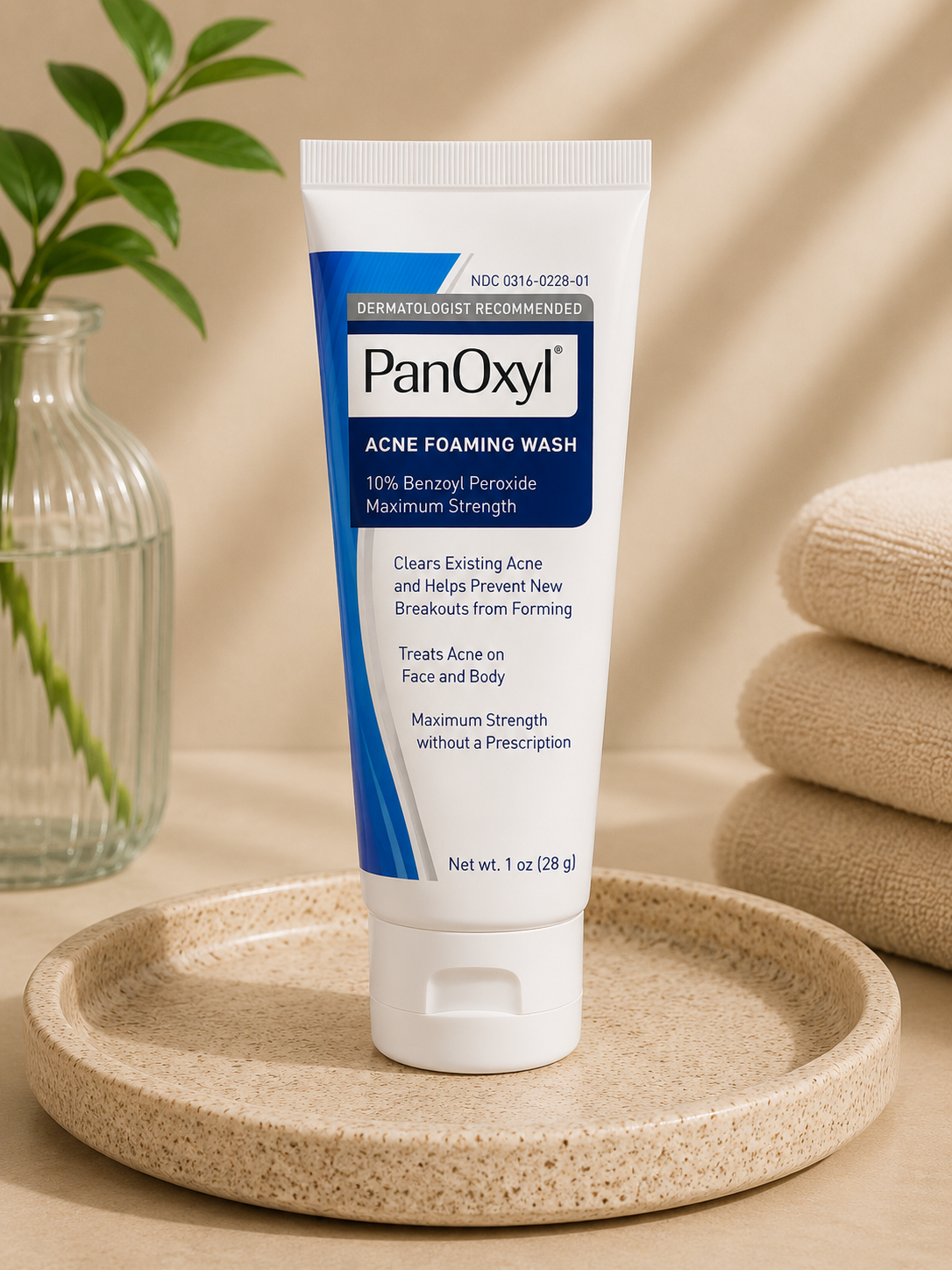 Panoxyl 10% acne foam wash mini format 28g
