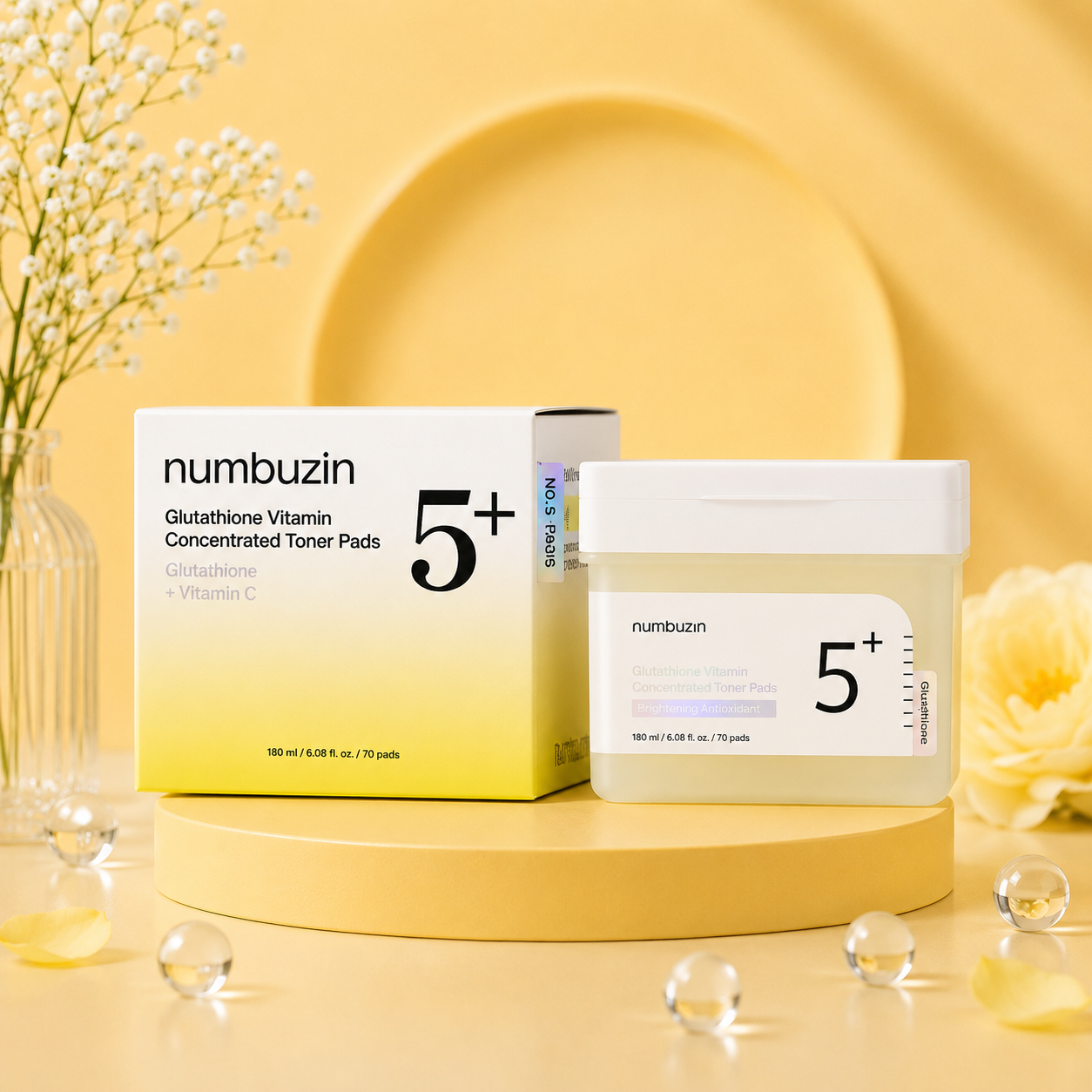 Numbuzin No.5+ Glutathione Vitamin Concentrated Toner Pads