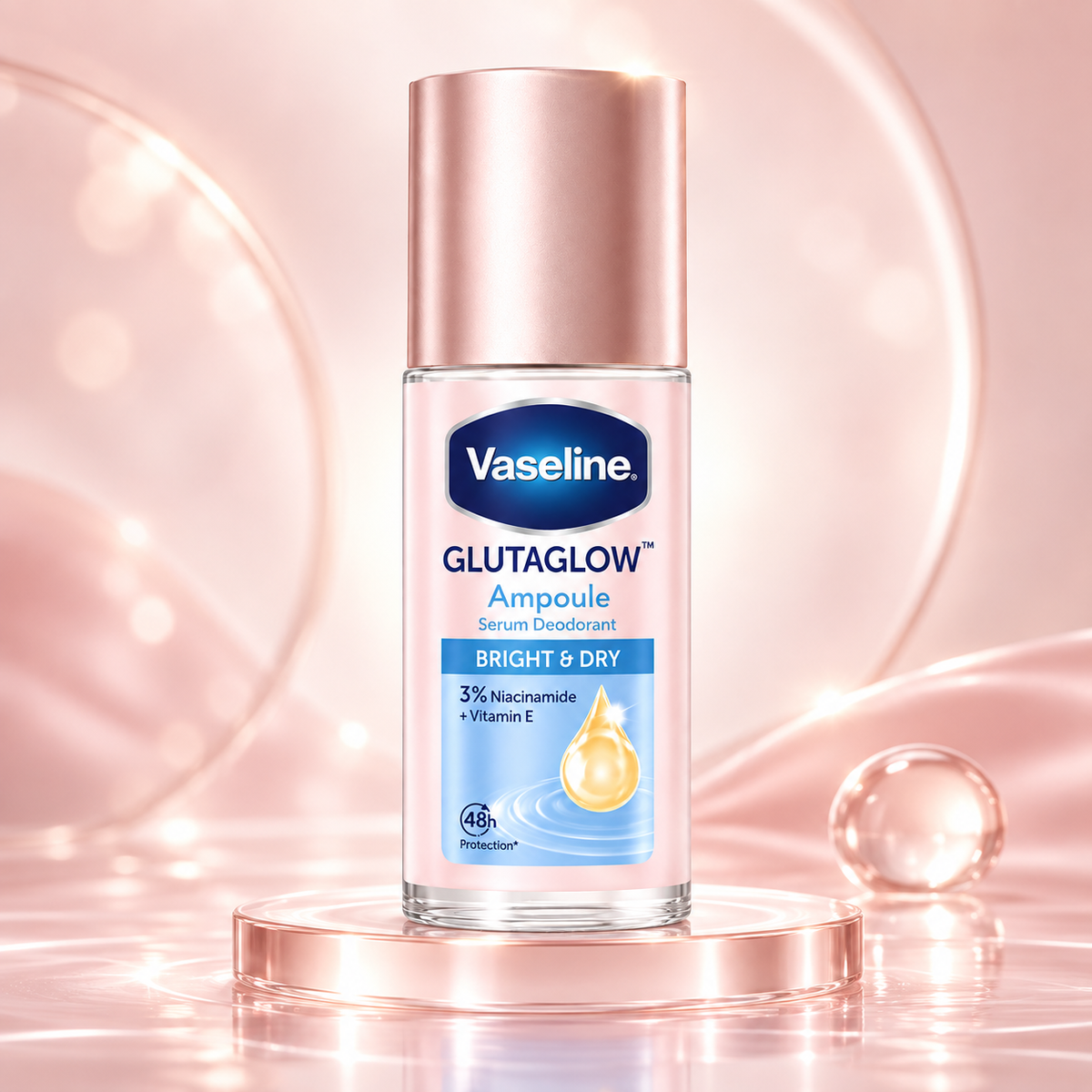 Vaseline GlutaGlow Ampoule Serum Deodorant Bright & Smooth