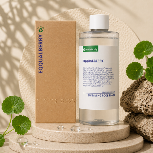 EQQUALBERRY, Toner Quotidien Swimming Pool, gentle exfoliating