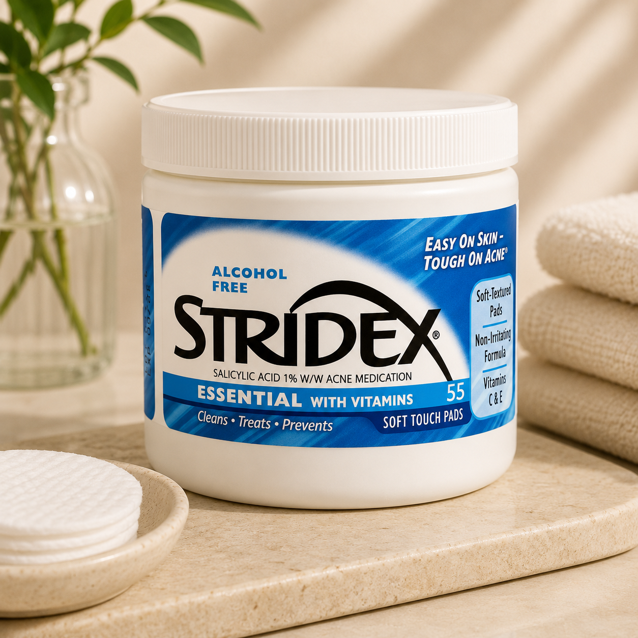 STRIDEX Essential
With Vitamins 55 pads