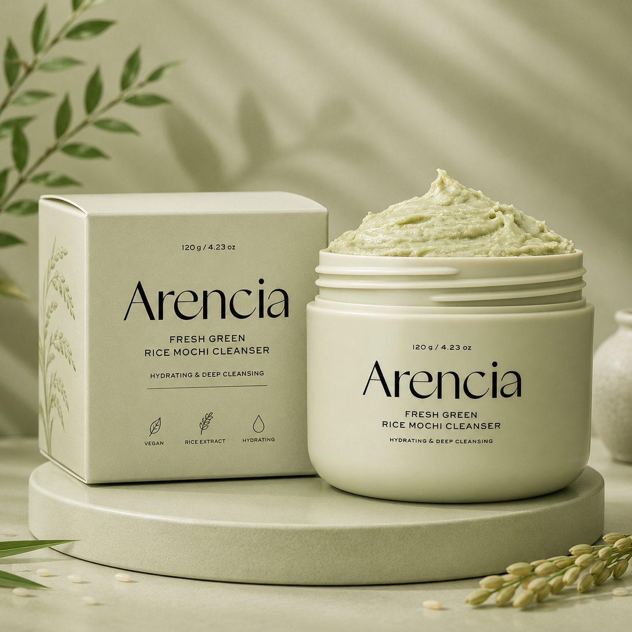 ARENCIA Fresh Green Rice Mochi Cleanser