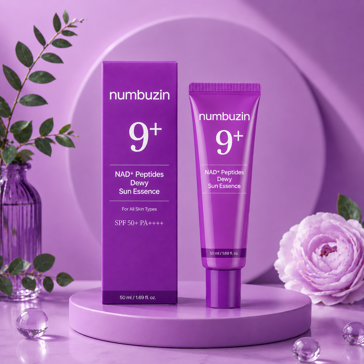 Numbuzin No.9+ NAD+ Peptides Dewy Sun Essence SPF50+ PA++++