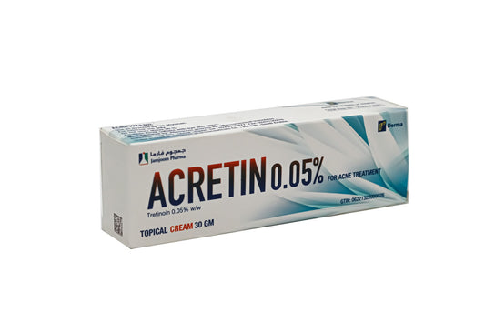 Acretin Cream 0.05% Tretinoin 30g – L’équivalent de Retacnyl